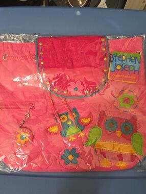 Stephen Joseph Pink Quilted Kids Backpack Tote